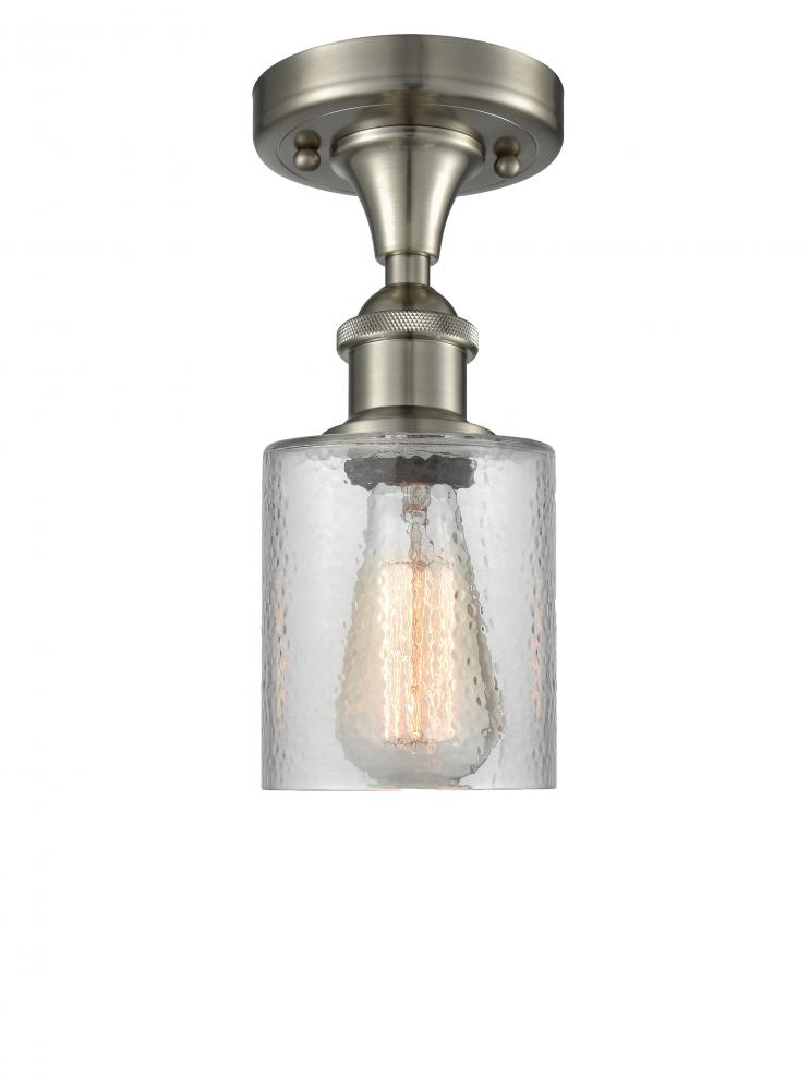 Cobbleskill - 1 Light - 5 inch - Brushed Satin Nickel - Semi-Flush Mount