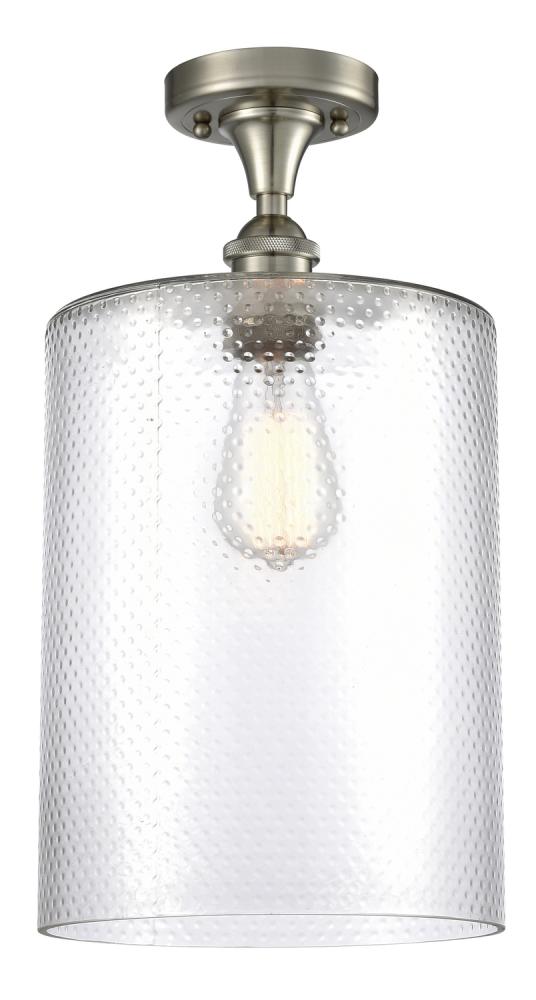 Cobbleskill - 1 Light - 9 inch - Brushed Satin Nickel - Semi-Flush Mount