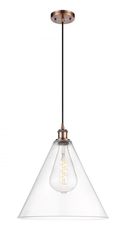 Berkshire - 1 Light - 16 inch - Antique Copper - Cord hung - Pendant