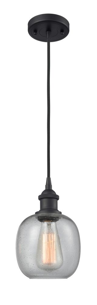 Belfast - 1 Light - 6 inch - Matte Black - Cord hung - Mini Pendant