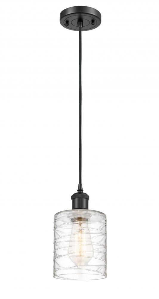 Cobbleskill - 1 Light - 5 inch - Matte Black - Cord hung - Mini Pendant