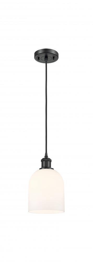 Bella - 1 Light - 6 inch - Matte Black - Cord hung - Mini Pendant