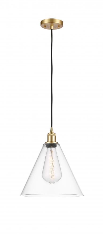 Berkshire - 1 Light - 12 inch - Satin Gold - Cord hung - Mini Pendant