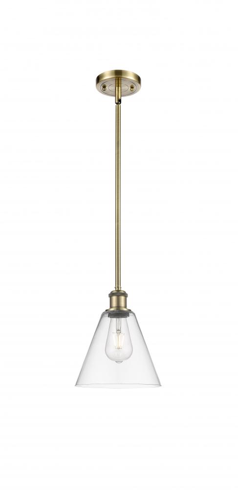 Berkshire - 1 Light - 8 inch - Antique Brass - Mini Pendant