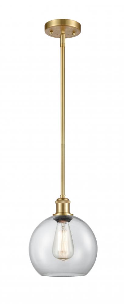 Athens - 1 Light - 8 inch - Satin Gold - Mini Pendant