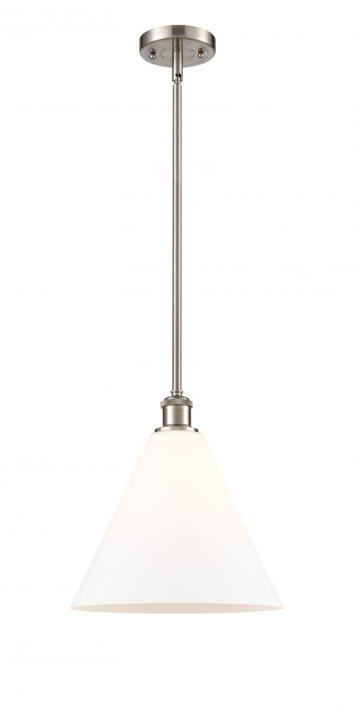 Berkshire - 1 Light - 12 inch - Brushed Satin Nickel - Mini Pendant