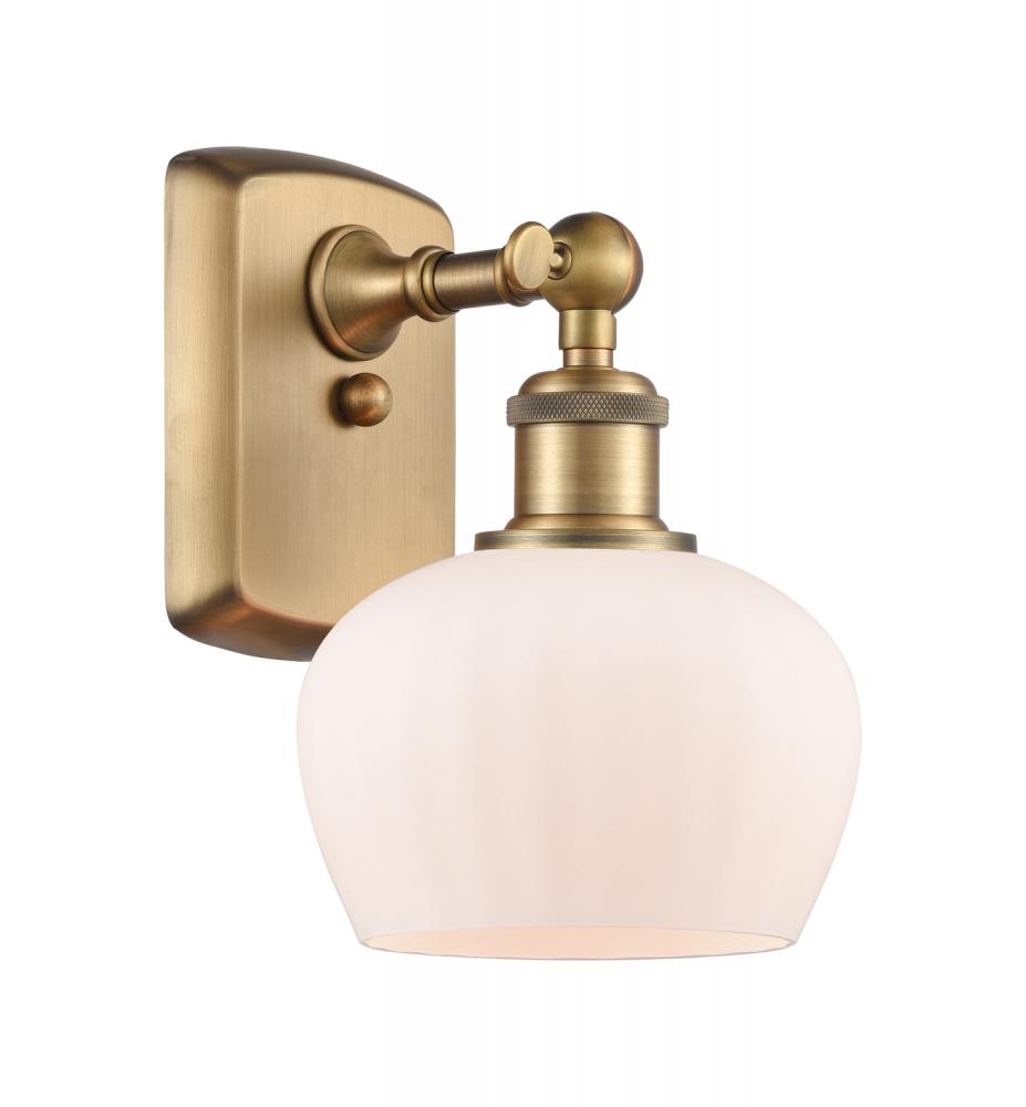 Fenton - 1 Light - 7 inch - Brushed Brass - Sconce