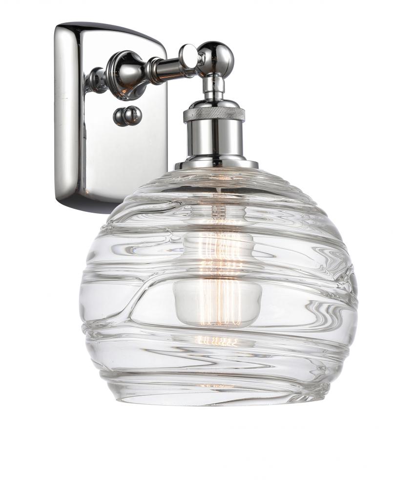 Athens Deco Swirl - 1 Light - 8 inch - Polished Chrome - Sconce