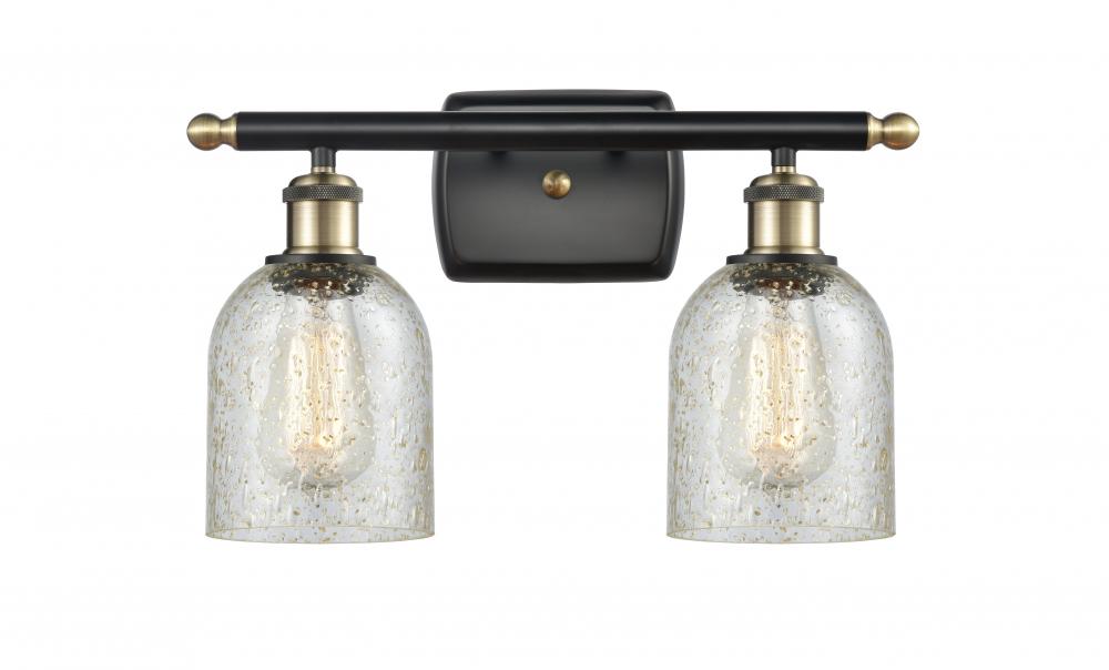 Caledonia - 2 Light - 15 inch - Black Antique Brass - Bath Vanity Light