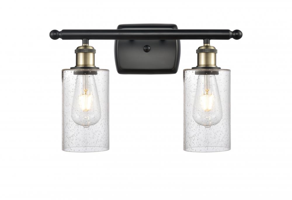 Clymer - 2 Light - 14 inch - Black Antique Brass - Bath Vanity Light