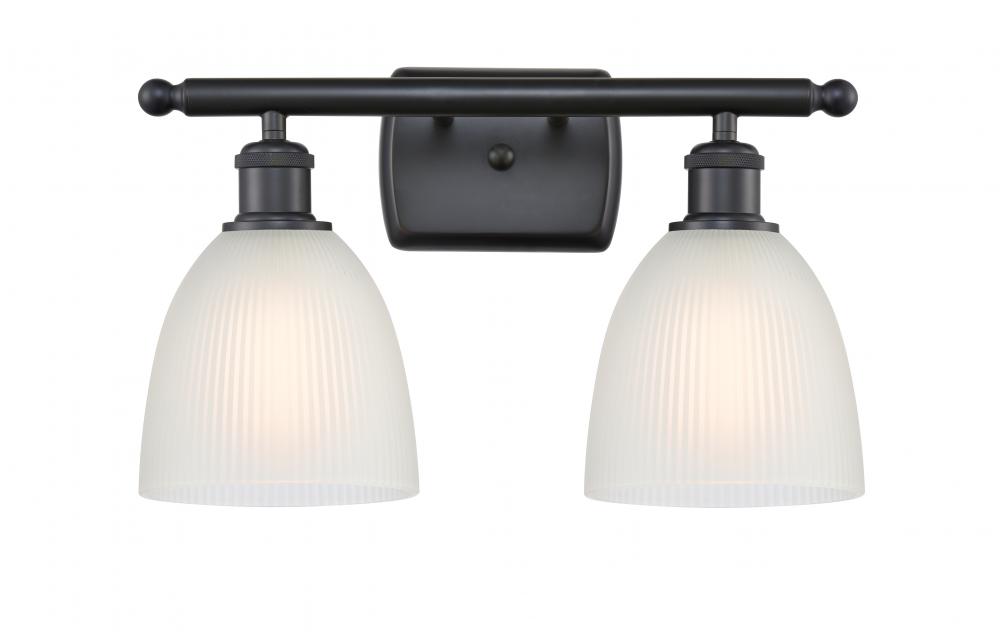 Castile - 2 Light - 16 inch - Matte Black - Bath Vanity Light