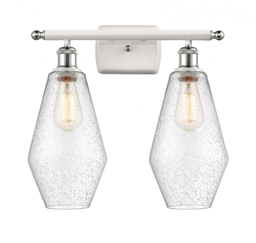 Cindyrella - 2 Light - 17 inch - White Polished Chrome - Bath Vanity Light