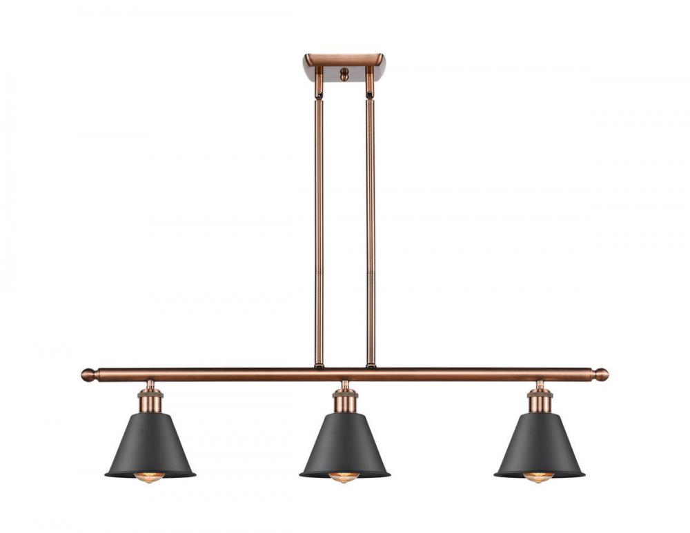 Smithfield - 3 Light - 36 inch - Antique Copper - Cord hung - Island Light