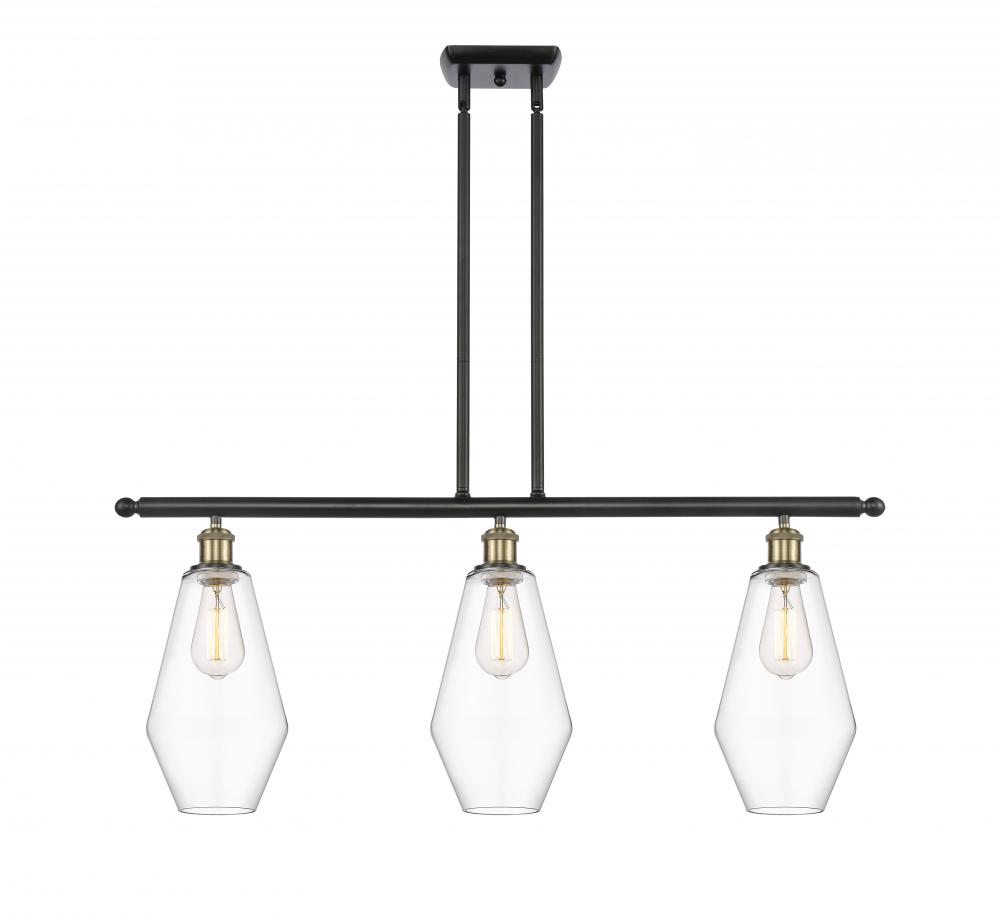 Cindyrella - 3 Light - 36 inch - Black Antique Brass - Cord hung - Island Light