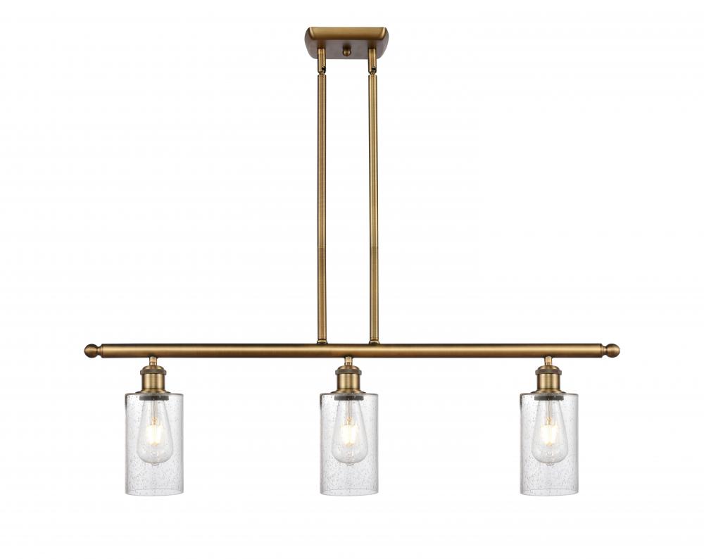 Clymer - 3 Light - 36 inch - Brushed Brass - Cord hung - Island Light