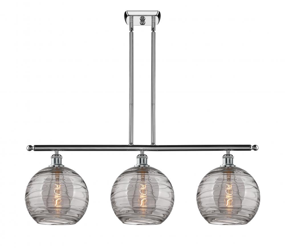 Athens Deco Swirl - 3 Light - 37 inch - Polished Chrome - Cord hung - Island Light