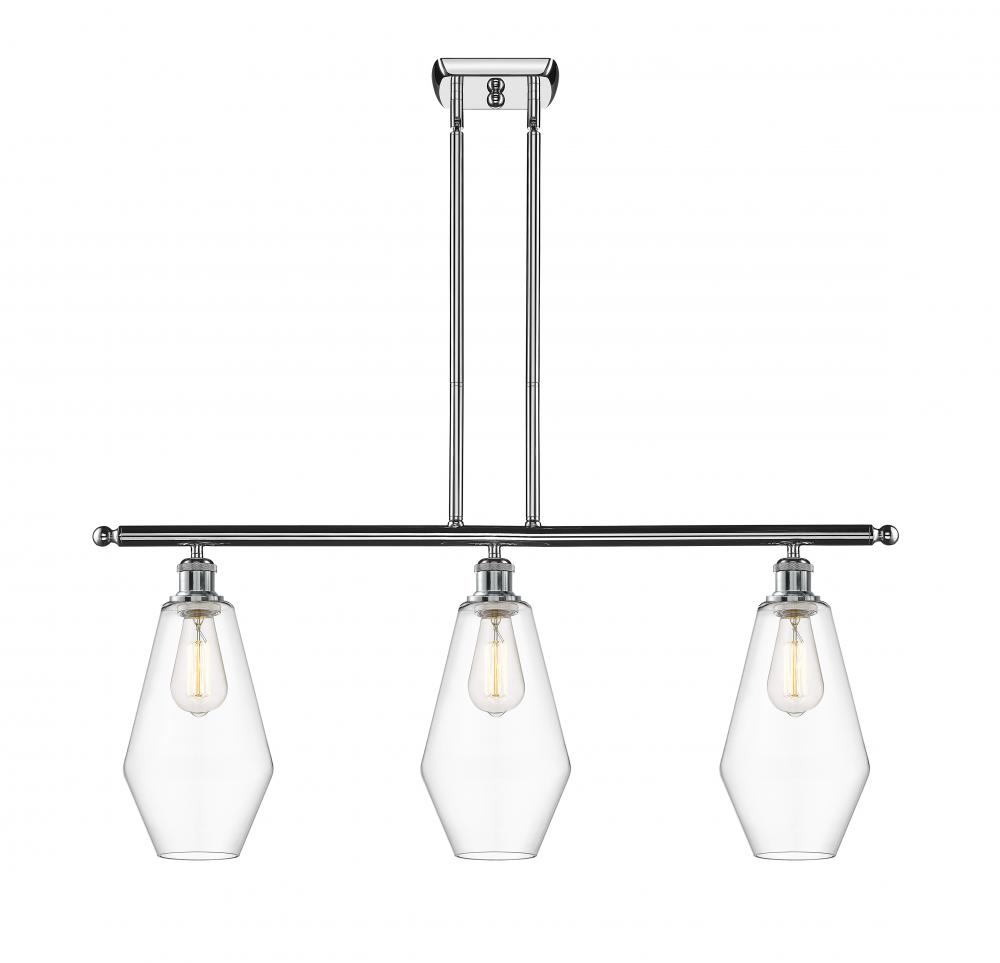 Cindyrella - 3 Light - 36 inch - Polished Chrome - Cord hung - Island Light