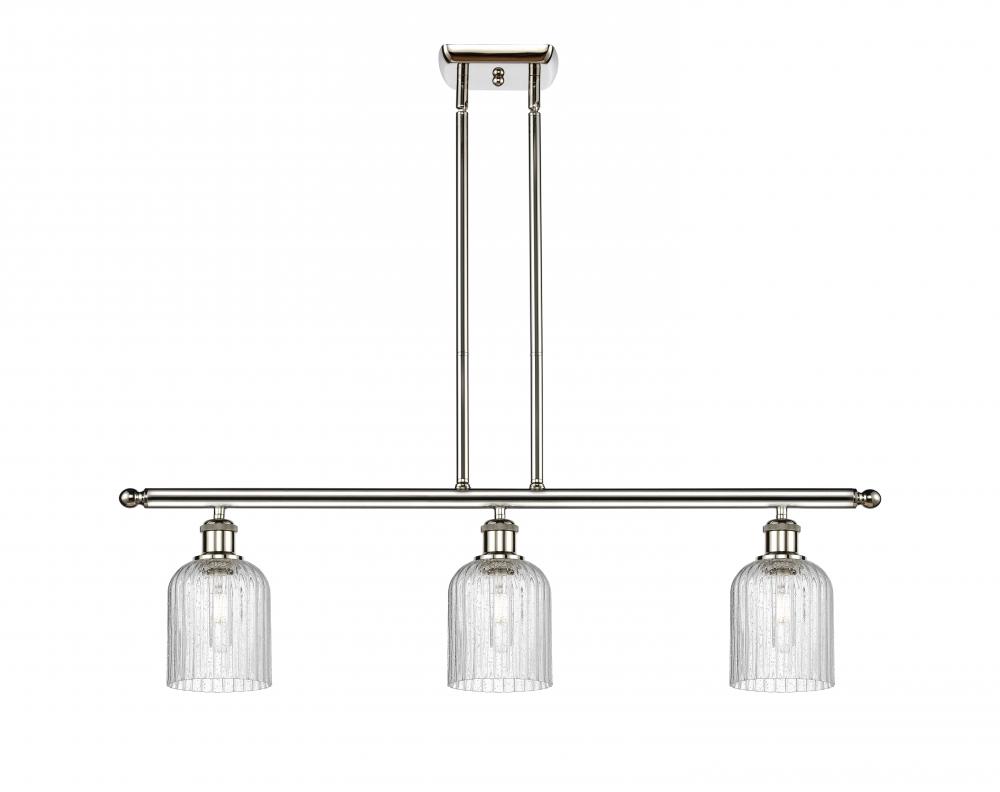 Bridal Veil - 3 Light - 36 inch - Polished Nickel - Cord hung - Island Light