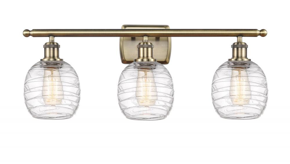 Belfast - 3 Light - 26 inch - Antique Brass - Bath Vanity Light