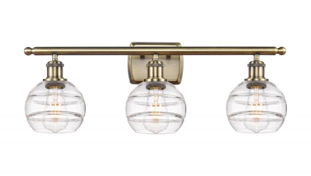 Rochester - 3 Light - 26 inch - Antique Brass - Bath Vanity Light