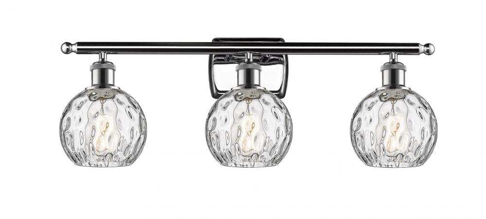 Athens Water Glass - 3 Light - 26 inch - Polished Chrome - Bath Vanity Light