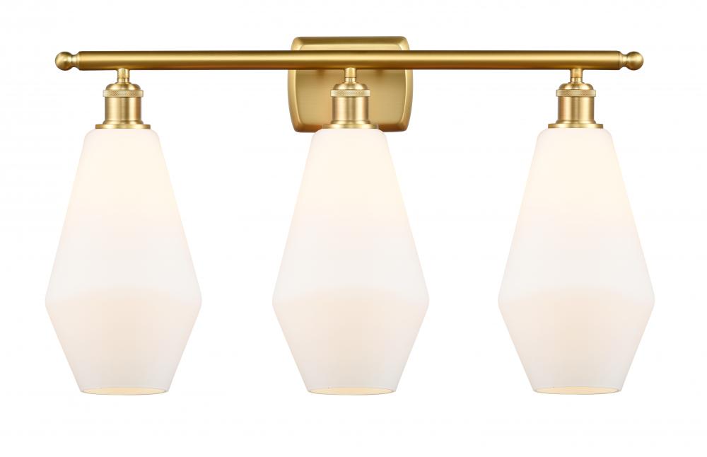 Cindyrella - 3 Light - 27 inch - Satin Gold - Bath Vanity Light