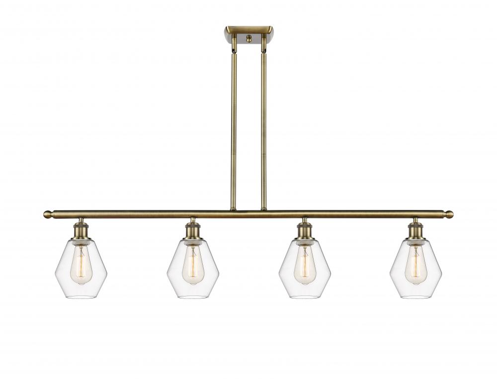 Cindyrella - 4 Light - 48 inch - Antique Brass - Cord hung - Island Light