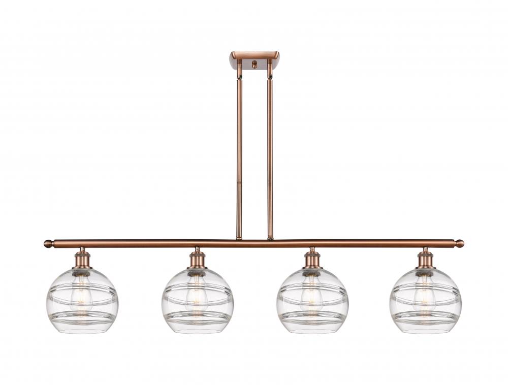 Rochester - 4 Light - 48 inch - Antique Copper - Cord hung - Island Light