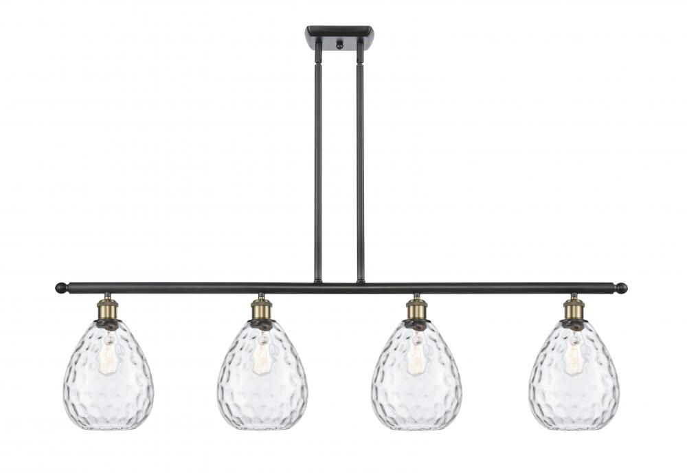 Waverly - 4 Light - 48 inch - Black Antique Brass - Cord hung - Island Light