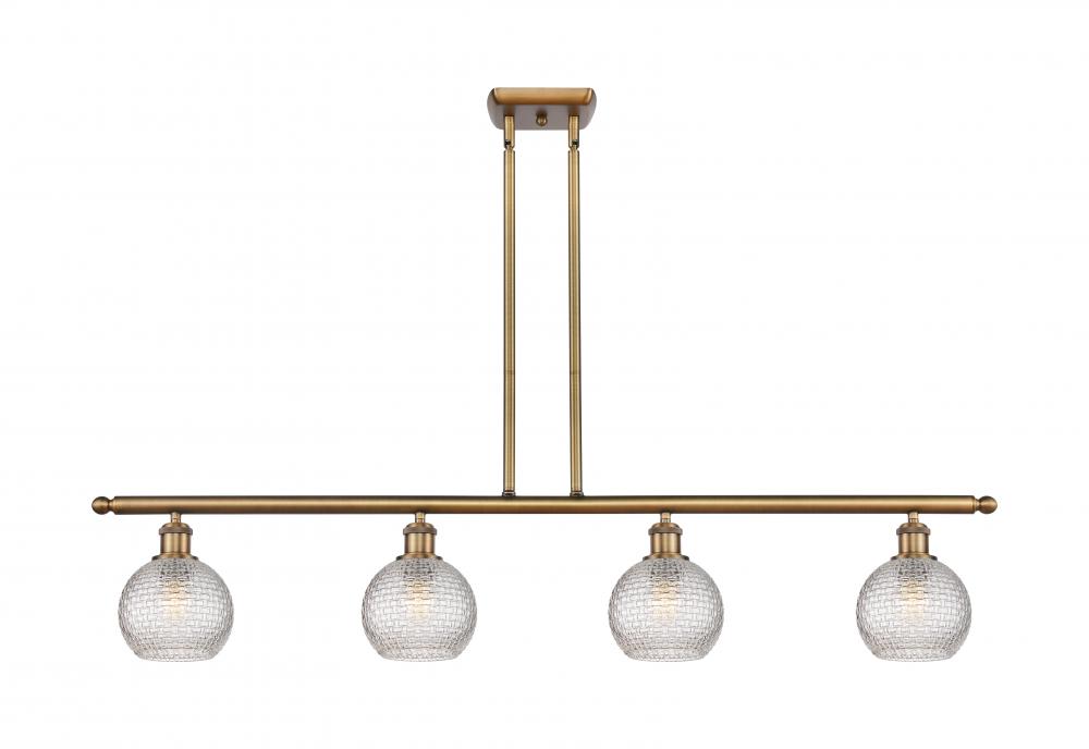 Athens - 4 Light - 48 inch - Brushed Brass - Cord hung - Island Light