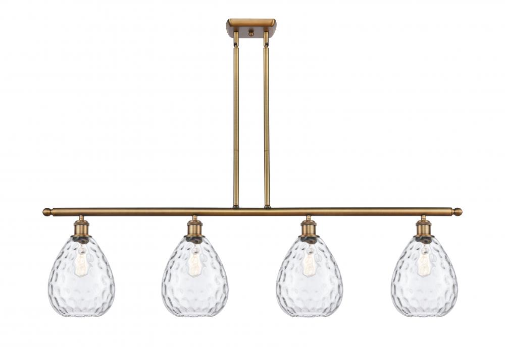 Waverly - 4 Light - 48 inch - Brushed Brass - Cord hung - Island Light