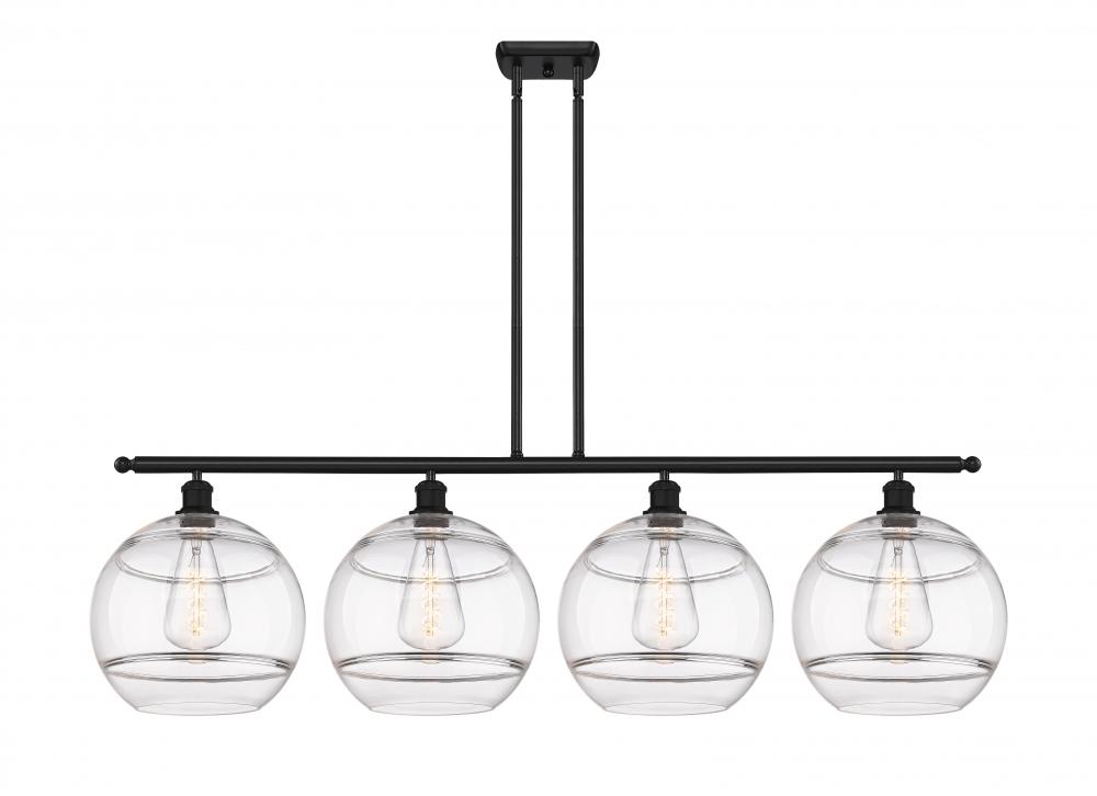 Rochester - 4 Light - 50 inch - Matte Black - Cord hung - Island Light