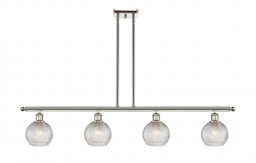 Athens - 4 Light - 48 inch - Polished Nickel - Cord hung - Island Light