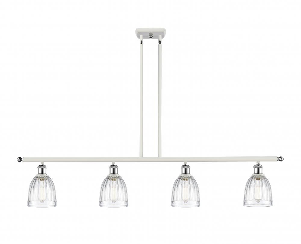 Brookfield - 4 Light - 48 inch - White Polished Chrome - Cord hung - Island Light