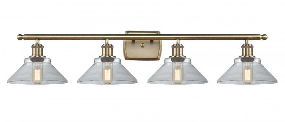 Orwell - 4 Light - 38 inch - Antique Brass - Bath Vanity Light