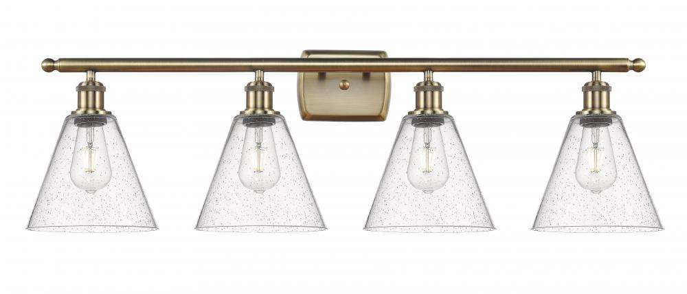 Berkshire - 4 Light - 38 inch - Antique Brass - Bath Vanity Light