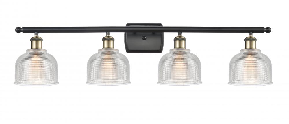 Dayton - 4 Light - 36 inch - Black Antique Brass - Bath Vanity Light