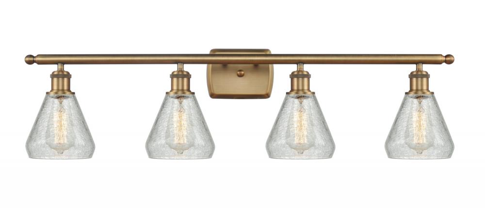 Conesus - 4 Light - 36 inch - Brushed Brass - Bath Vanity Light