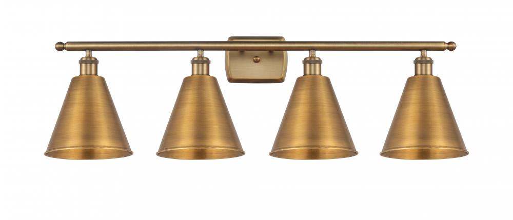 Berkshire - 4 Light - 38 inch - Brushed Brass - Bath Vanity Light