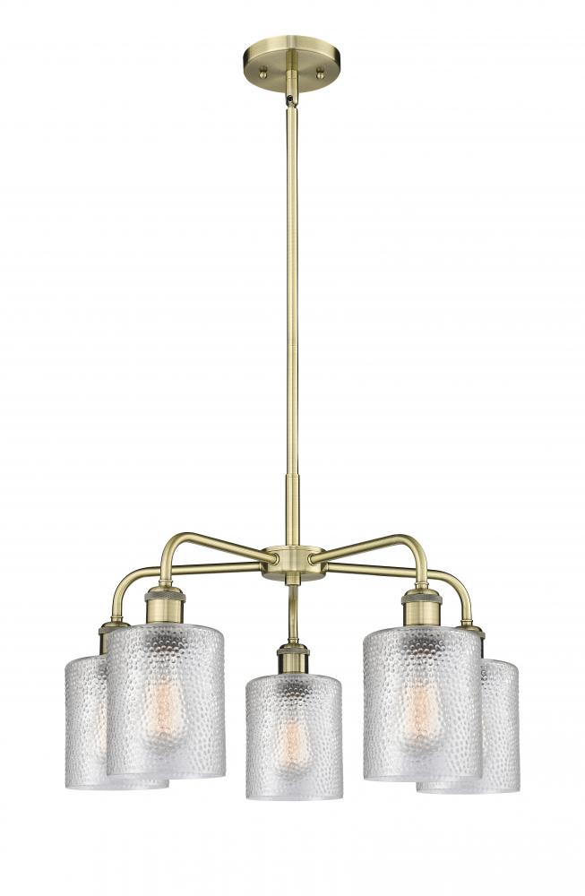 Cobbleskill - 5 Light - 23 inch - Antique Brass - Chandelier