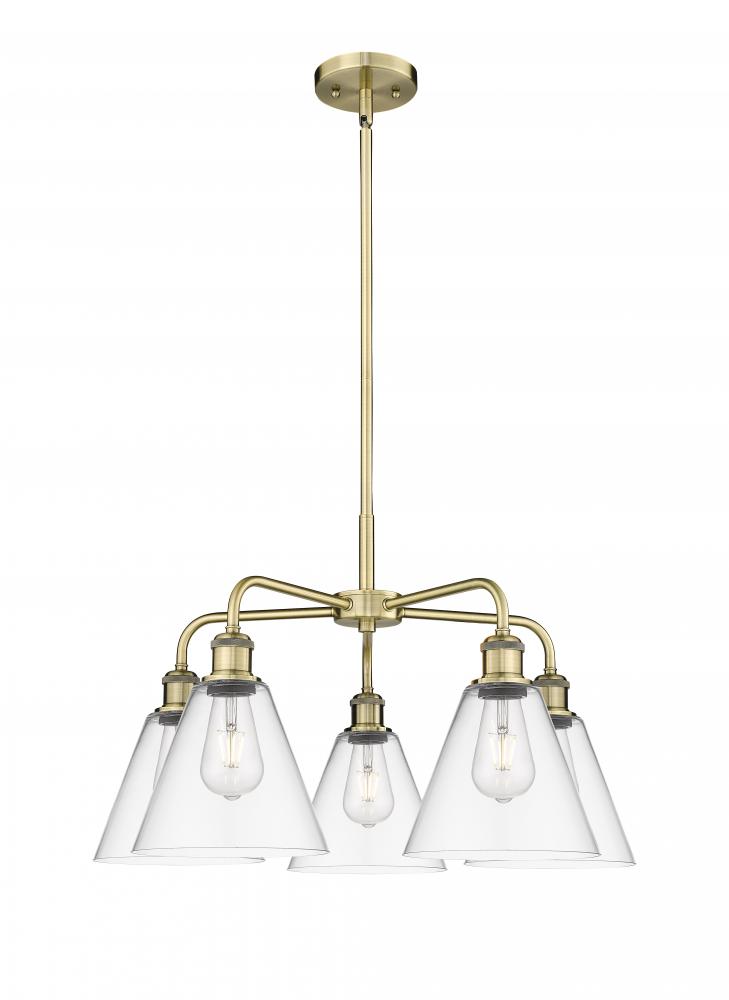 Berkshire - 5 Light - 26 inch - Antique Brass - Chandelier