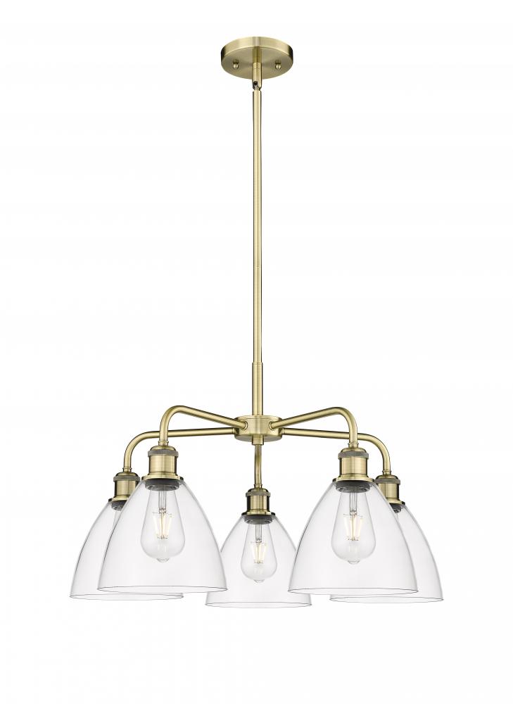 Bristol - 5 Light - 26 inch - Antique Brass - Chandelier