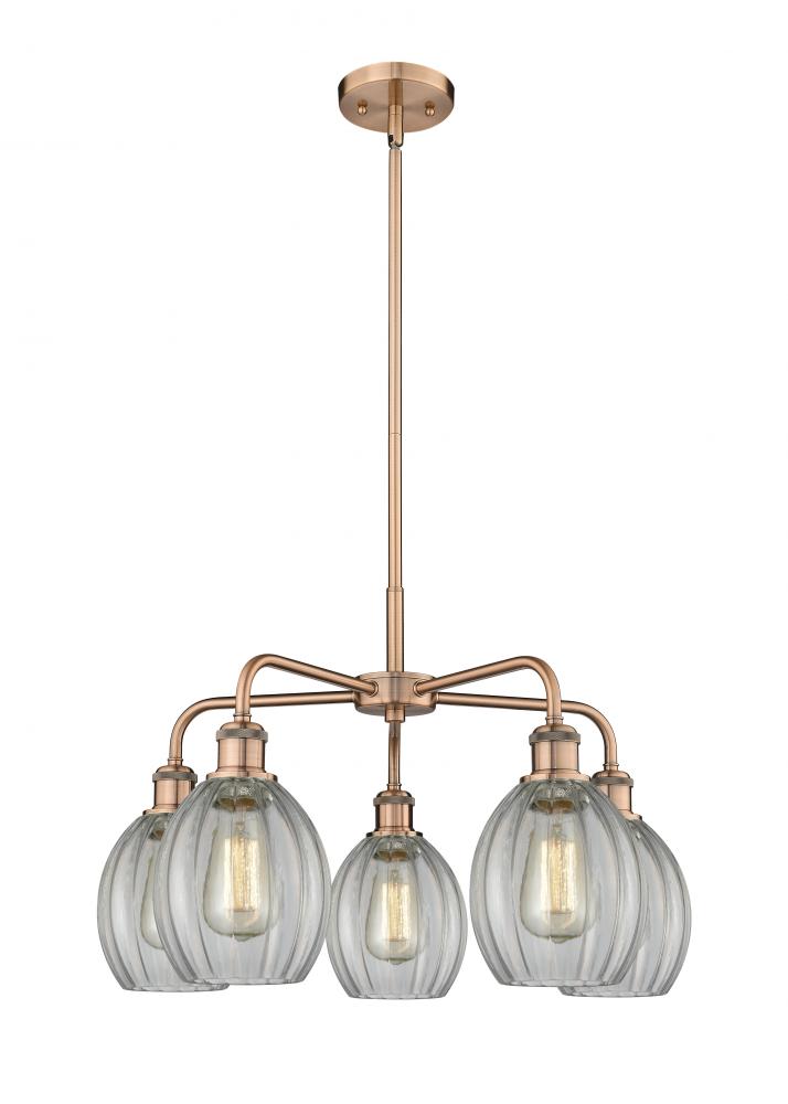 Eaton - 5 Light - 24 inch - Antique Copper - Chandelier