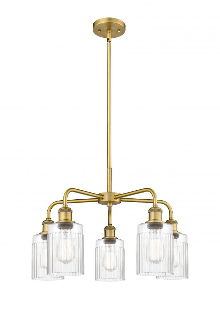 Hadley - 5 Light - 23 inch - Brushed Brass - Chandelier