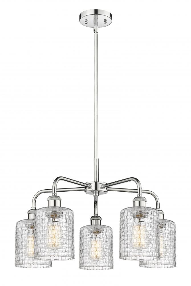 Cobbleskill - 5 Light - 23 inch - Polished Chrome - Chandelier