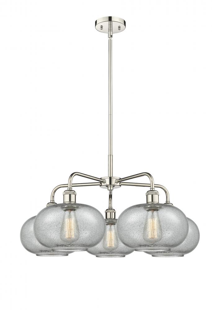 Gorham - 5 Light - 28 inch - Polished Nickel - Chandelier