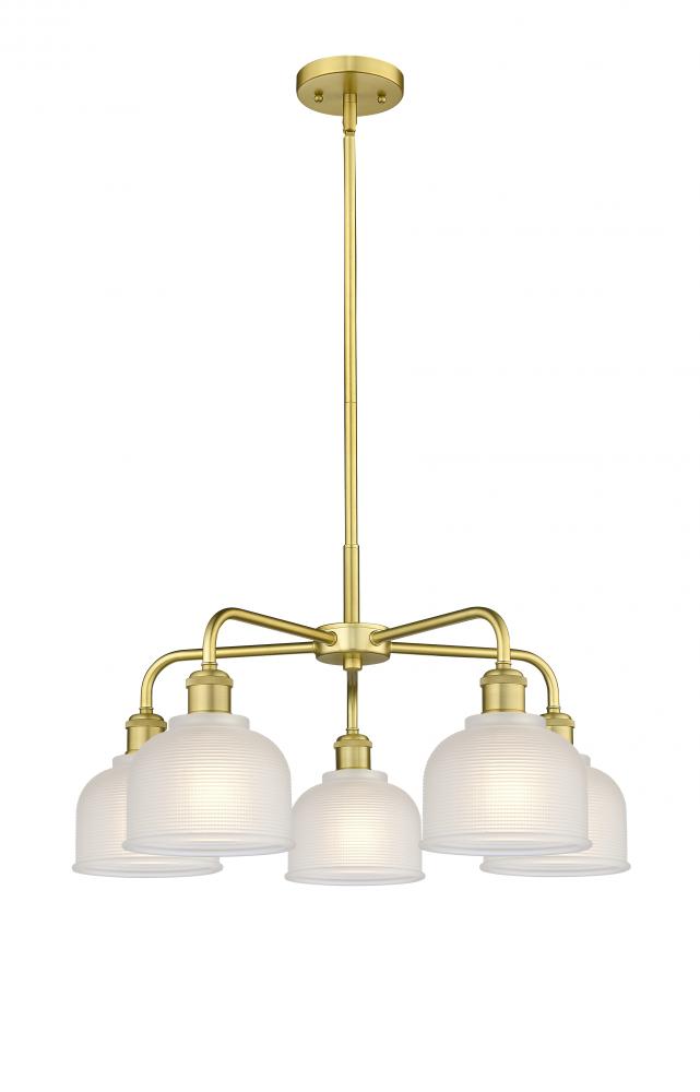 Dayton - 5 Light - 24 inch - Satin Gold - Chandelier