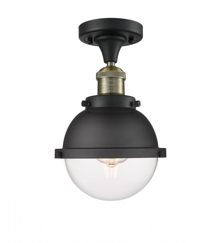 Hampden - 1 Light - 7 inch - Black Antique Brass - Semi-Flush Mount