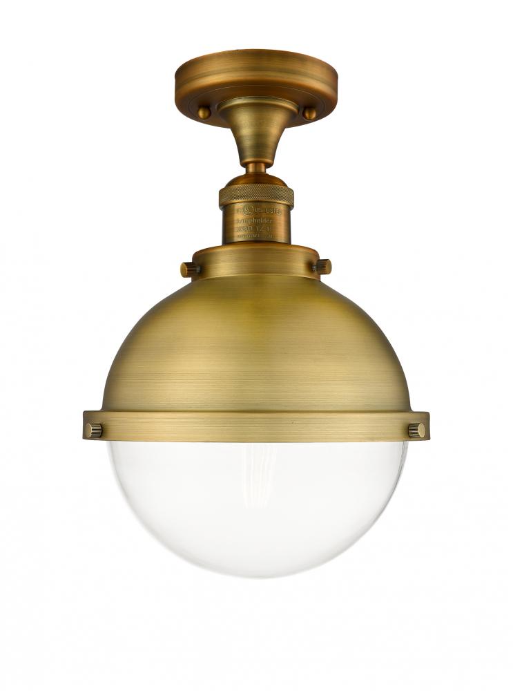 Hampden - 1 Light - 9 inch - Brushed Brass - Semi-Flush Mount