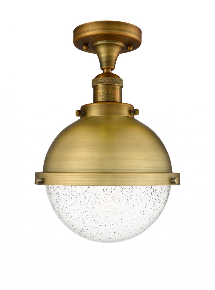 Hampden - 1 Light - 9 inch - Brushed Brass - Semi-Flush Mount